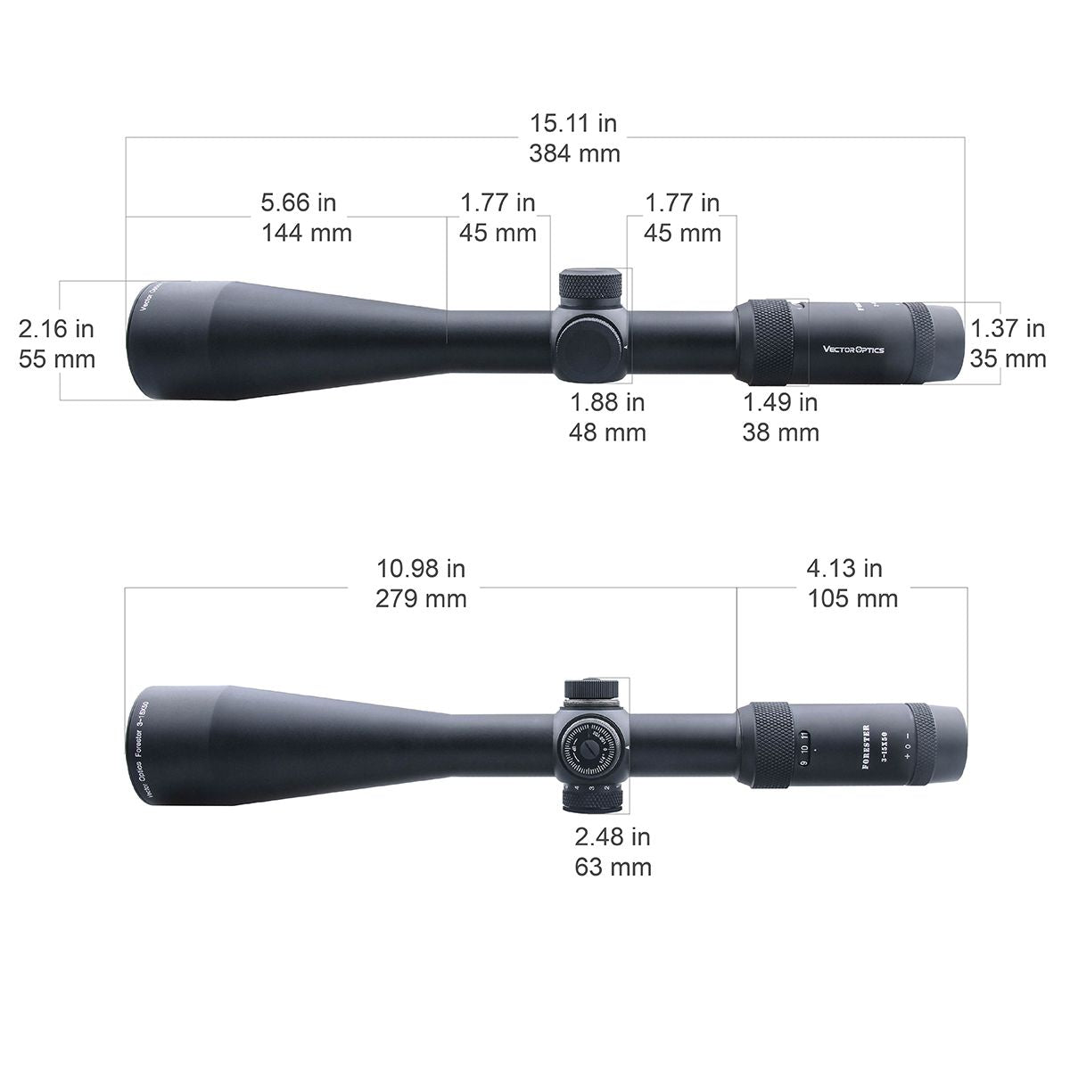 Vector Optics Forester 3-15x50SFP püssi sihik