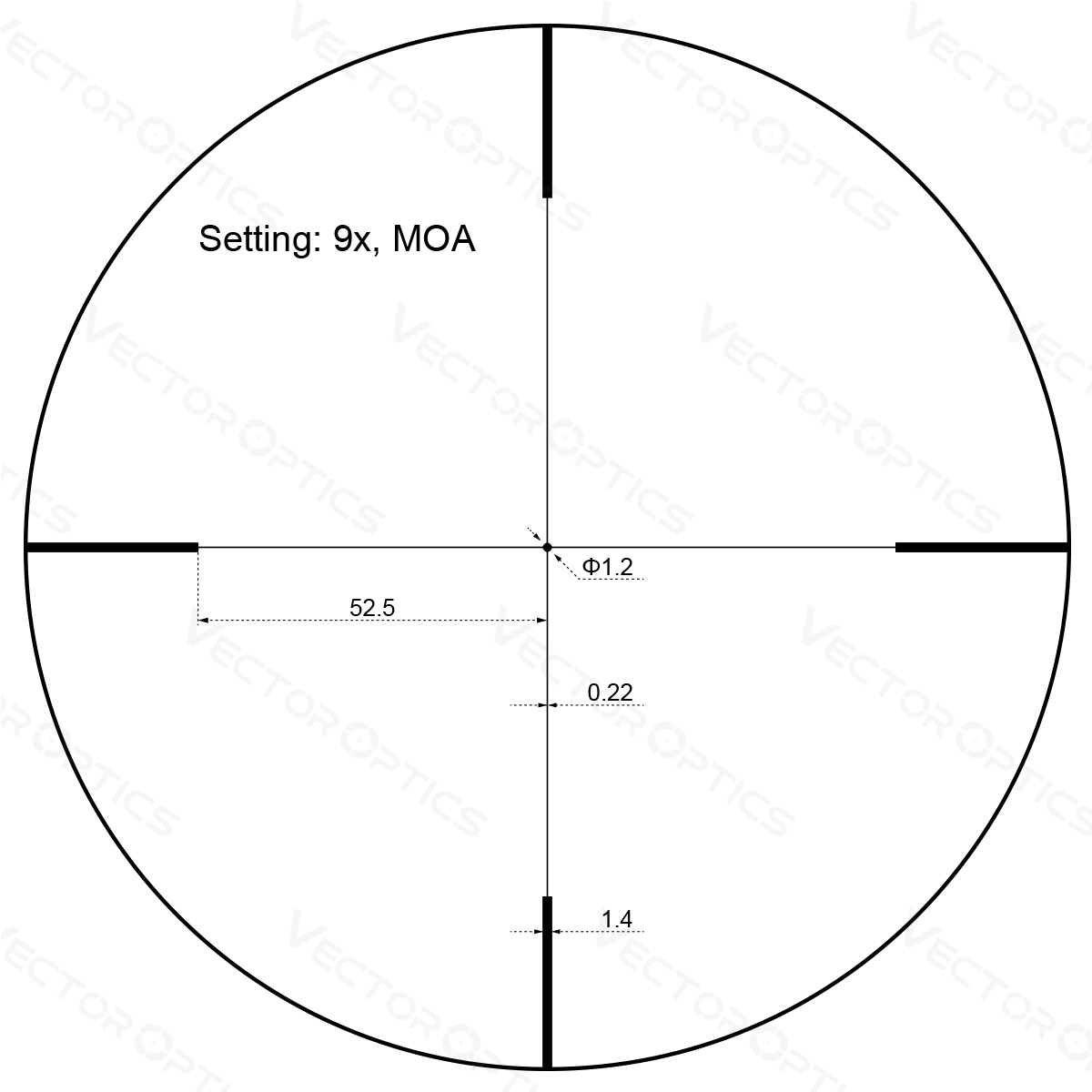 Vector Optics Forester JR. 3-9x40 vintpüssi sihik