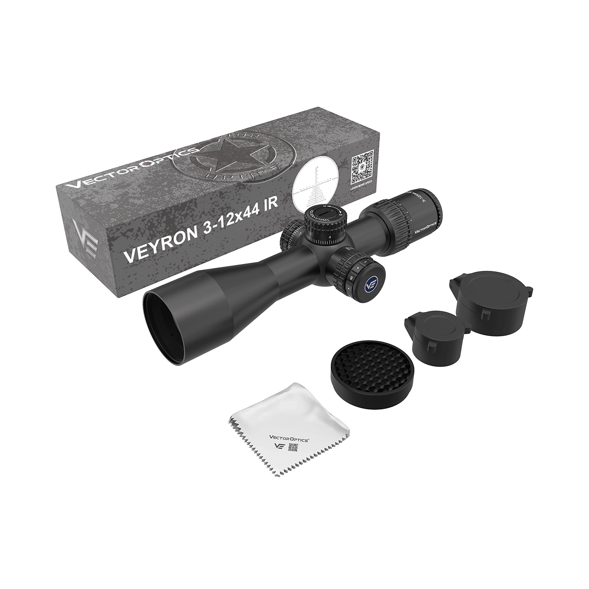 Vector Optics Veyron 3-12x44IR SFP kompaktne püssi sihik