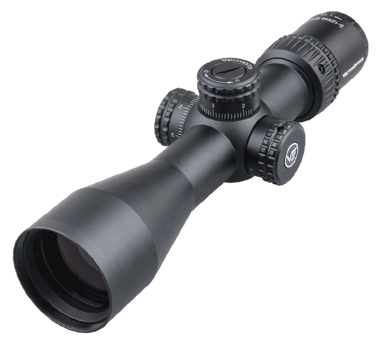 Vector Optics Veyron 3-12x44 SFP kompaktne püssi sihik