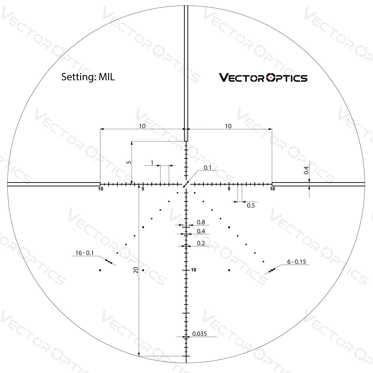 Vector Optics Veyron 6-24x44 IR First Focal Plane Illuminated vintpüssi optiline sihik