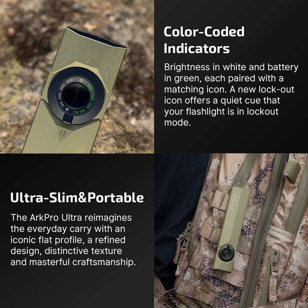 Olight ArkPro Ultra | lame 4-in-1 EDC taskulamp | 1.700 lm - Olive Green