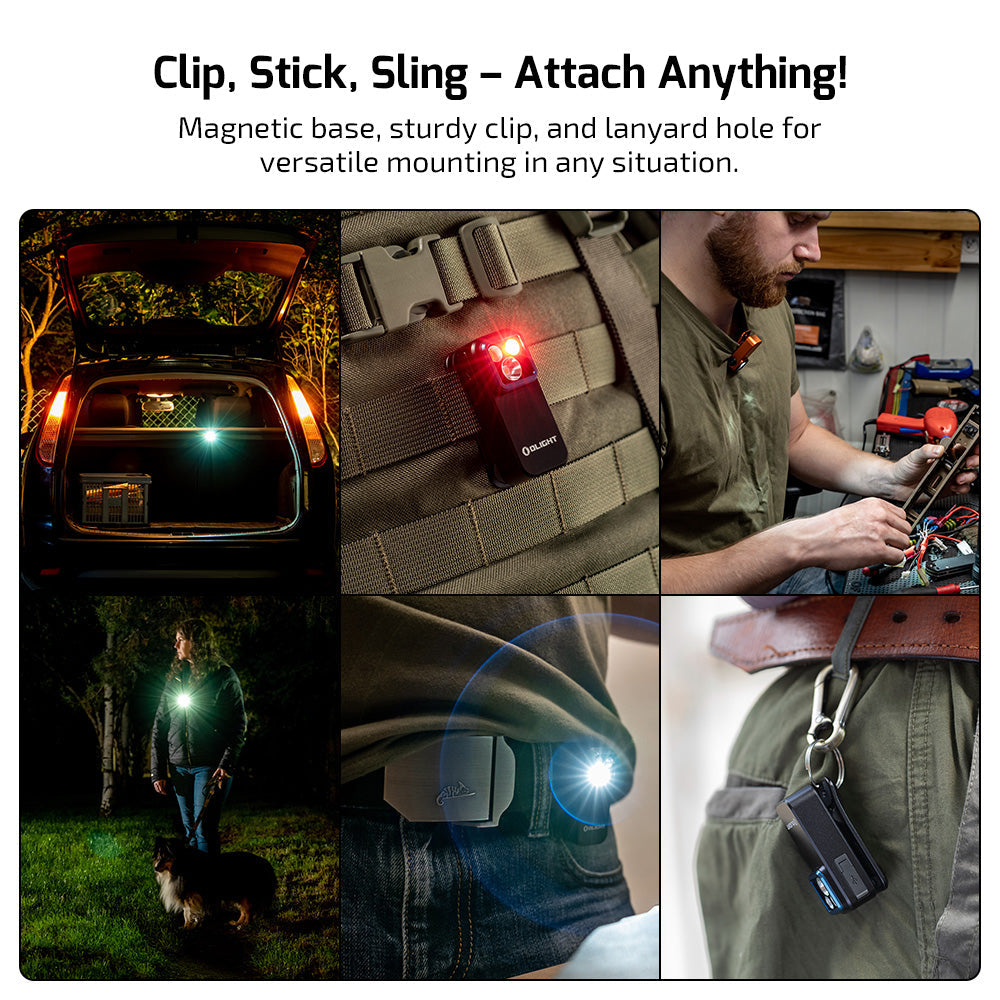 Olight Oclip Pro | multifunktsionaalne klambriga taskulamp | 500 lm