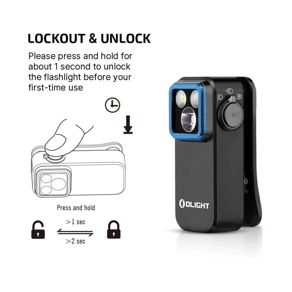 Olight Oclip Pro | multifunktsionaalne klambriga taskulamp | 500 lm
