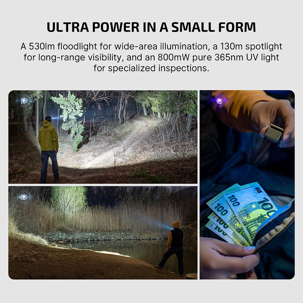 Olight Oclip Ultra | 3-in-1 klambriga EDC-valgusti | 530 lm - Oliivroheline