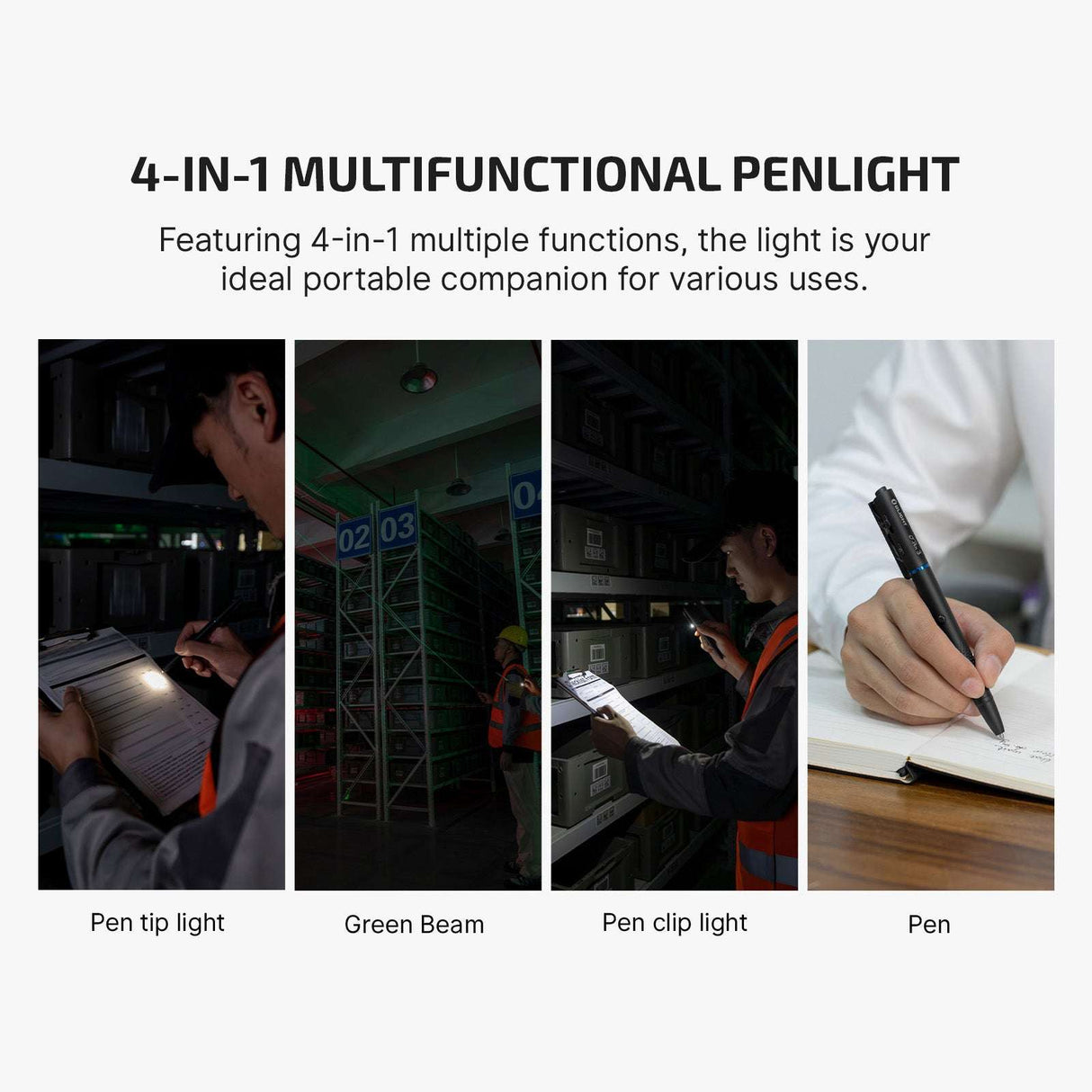 Olight O’Pen 3 | multifunktsionaalne penlight | 120 lm + roheline laser - Must