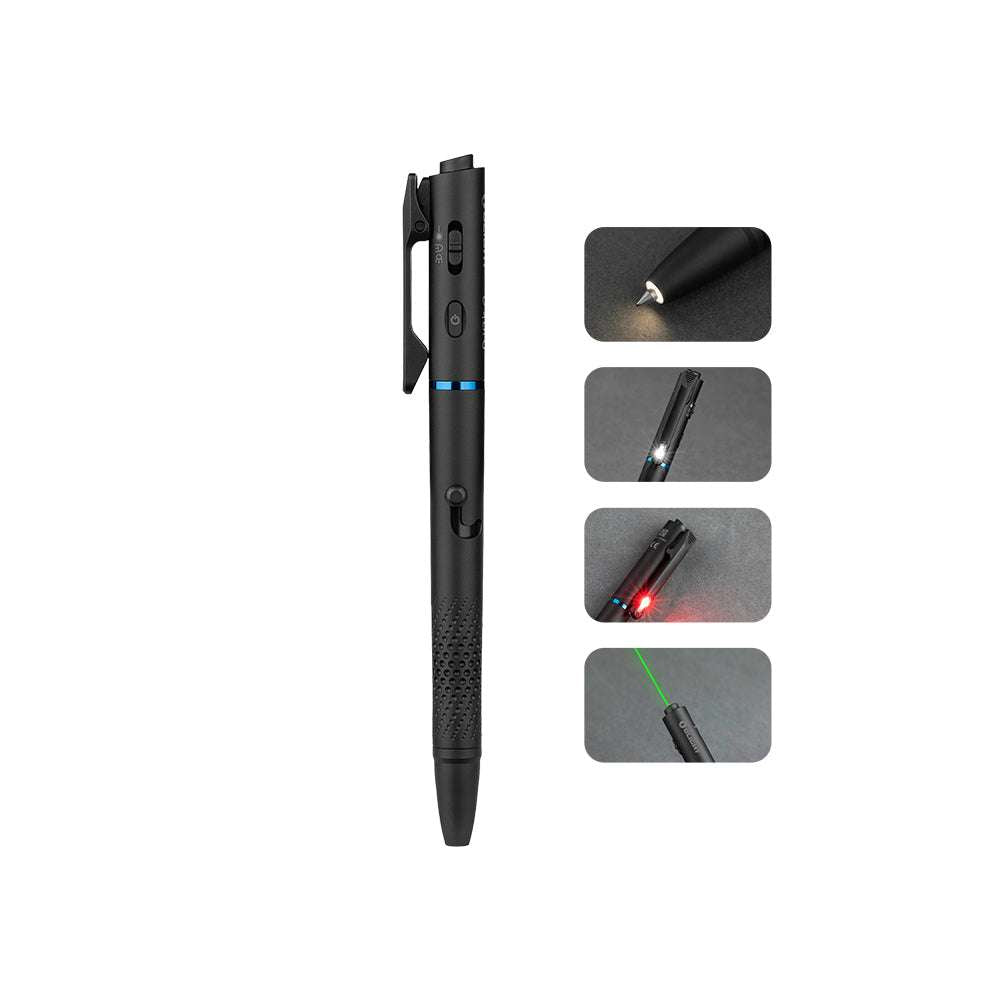 Olight O’Pen 3 | multifunktsionaalne penlight | 120 lm + roheline laser - Must