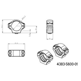 1 toll optikakinnitus [25,4mm] | pikk Picatinny QD Ergo alus 