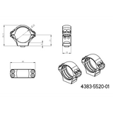 30 mm optikakinnitus | lühike Picatinny QD Ergo alus 