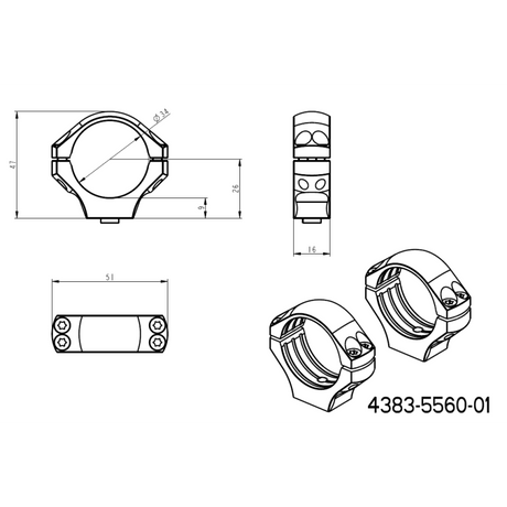 34mm optikakinnitus | pikk Picatinny QD Ergo alus 