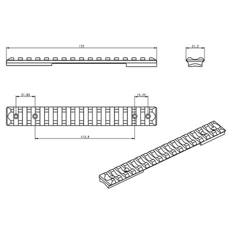 CZ 600 Picatinny siin [steel] | Long