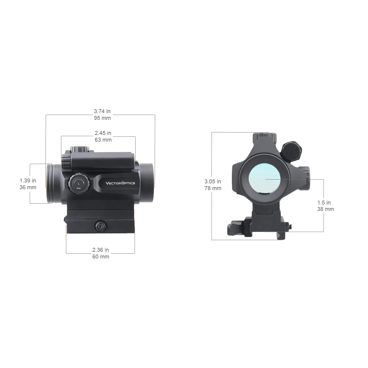 Vector Optics Nautilus 1x30 sihik, topeltsihik kollimaatorsihik 