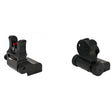 Folding adjustable sights for Picatinny base | with fiber optics