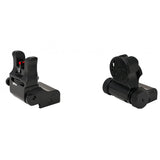 Folding adjustable sights for Picatinny base | with fiber optics
