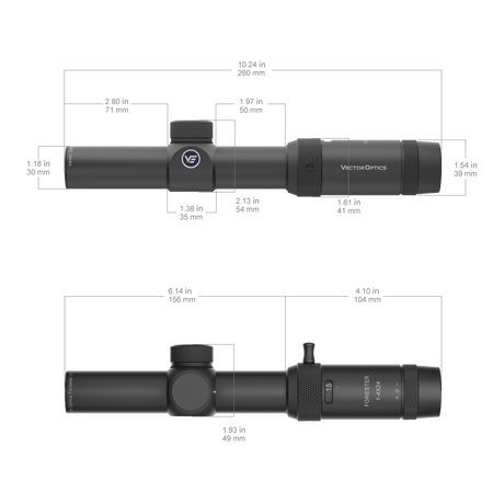 Vector Optics Forester 1-4x24SFP vintpüssi sihik
