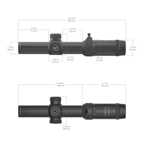 Vector Optics Forester 1-5x24SFP GenII püssi optiline sihik