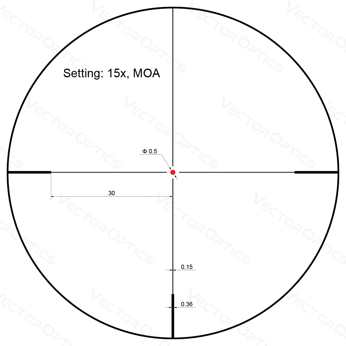 Vector Optics Forester 3-15x50SFP optiline sihik 