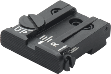Glock [G17, G19, G26 & other] adjustable rear sight | grooved