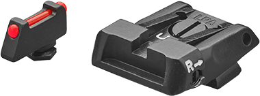 Glock [G17, G19, G26 & other] adjustable sight set | with fiber optics type A