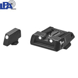 Reguleeritavad sihikud Glock [G17 G19 G26 & other] | valgete täppidega