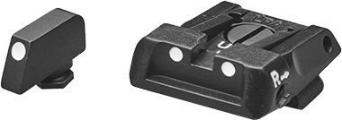 Glock [G17, G19, G26 & other] adjustable sight set | with white dots