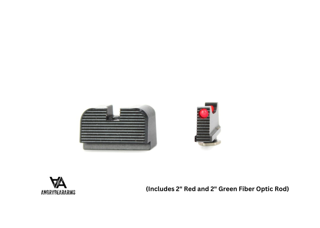 Glock MOS [G17 MOS, G19 MOS, & other] tall sport sights with fiber optics