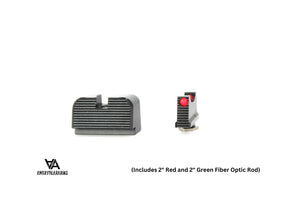 Kõrged sihikud for Glock MOS [G17 MOS G19 MOS & other] | with fiber optics