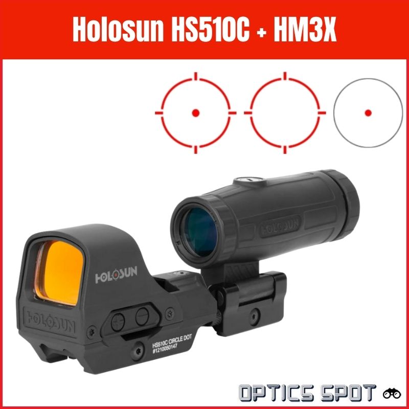 Holosun 510C + HM3X suurendusklaas 