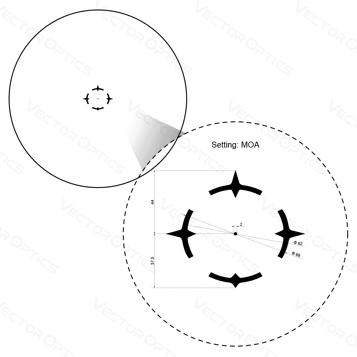 Vector Optics Paragon 1x16 ülikompaktne optiline sihik 