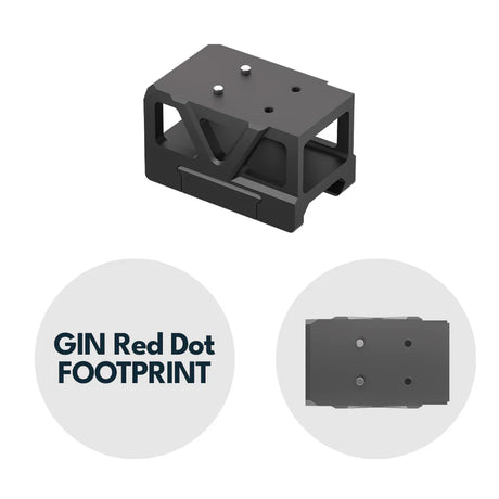 Picatinny punatäppsihiku kinnitus koos tõstega [32 mm] | C-More RTS footprint