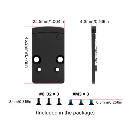 Footprint adapter | from Trijicon RMR to Shield RMSc & K-series footprint