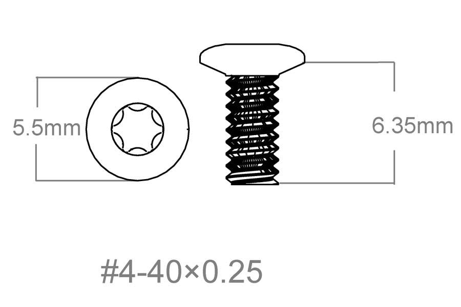 Kruvikomplekt 3 tk | 4-40x0.250" [T10] 