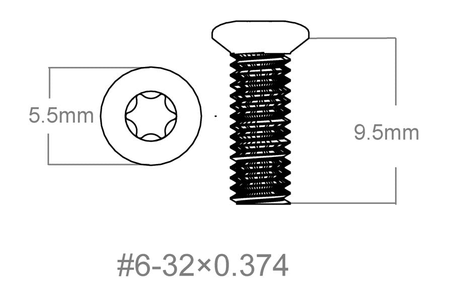 Kruvide komplekt 3tk | 6-32x0.374" [T10] 
