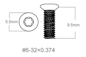 Kruvide komplekt 3tk | 6-32x0.374’’ [T10]