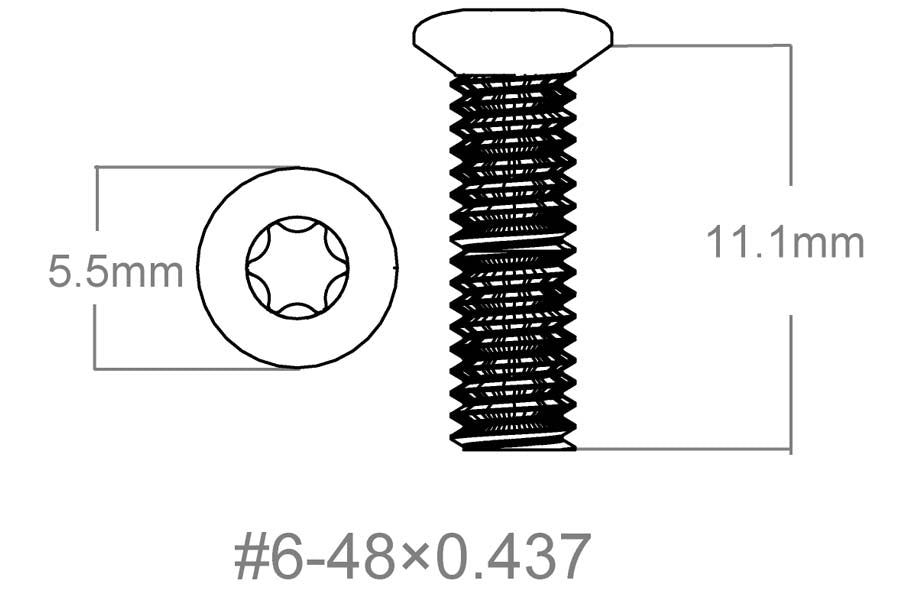 Kruvide komplekt 3 tk | 6-48x0,437" [T10] 
