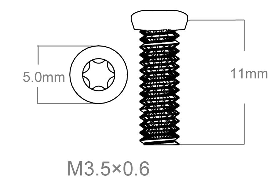 Kruvide komplekt 3tk | M3.5x0.6 [T10] 