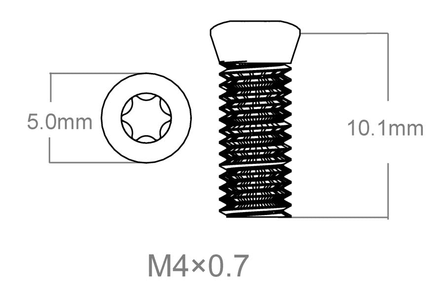 Kruvikomplekt 3tk | M4x0.7 [T10] 