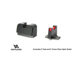 Sig Sauer P220 P226 P229 P320 & P365 Optics Ready kõrged sport-sihikud fiiberoptiliste sisudega