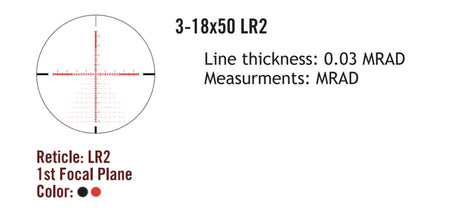 Sightmark Presidio 3-18x50 LR2 FFP püssi sihik