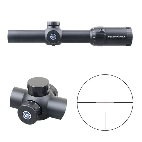 Vector Optics Constantine 1-10x24 Fiber Center Dot püssi sihik Vector Optics