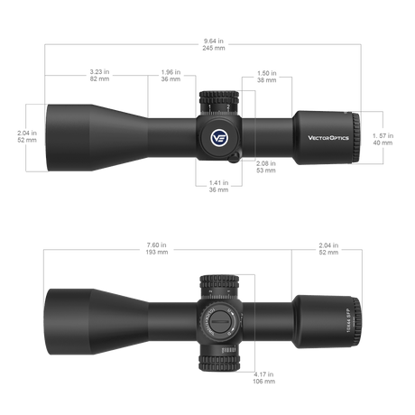 Vector Optics Veyron 10x44 SFP kompaktne püssi sihik