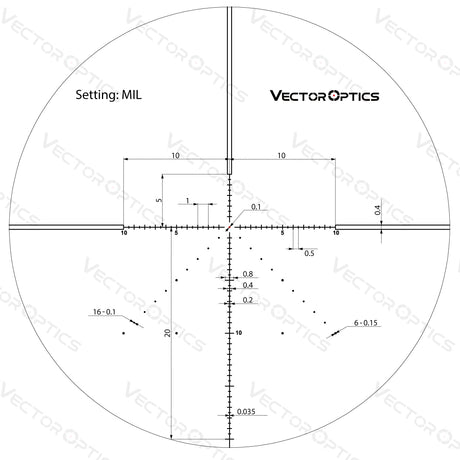 Vector Optics Veyron 6-24x44 IR First Focal Plane Illuminated vintpüssi optiline sihik