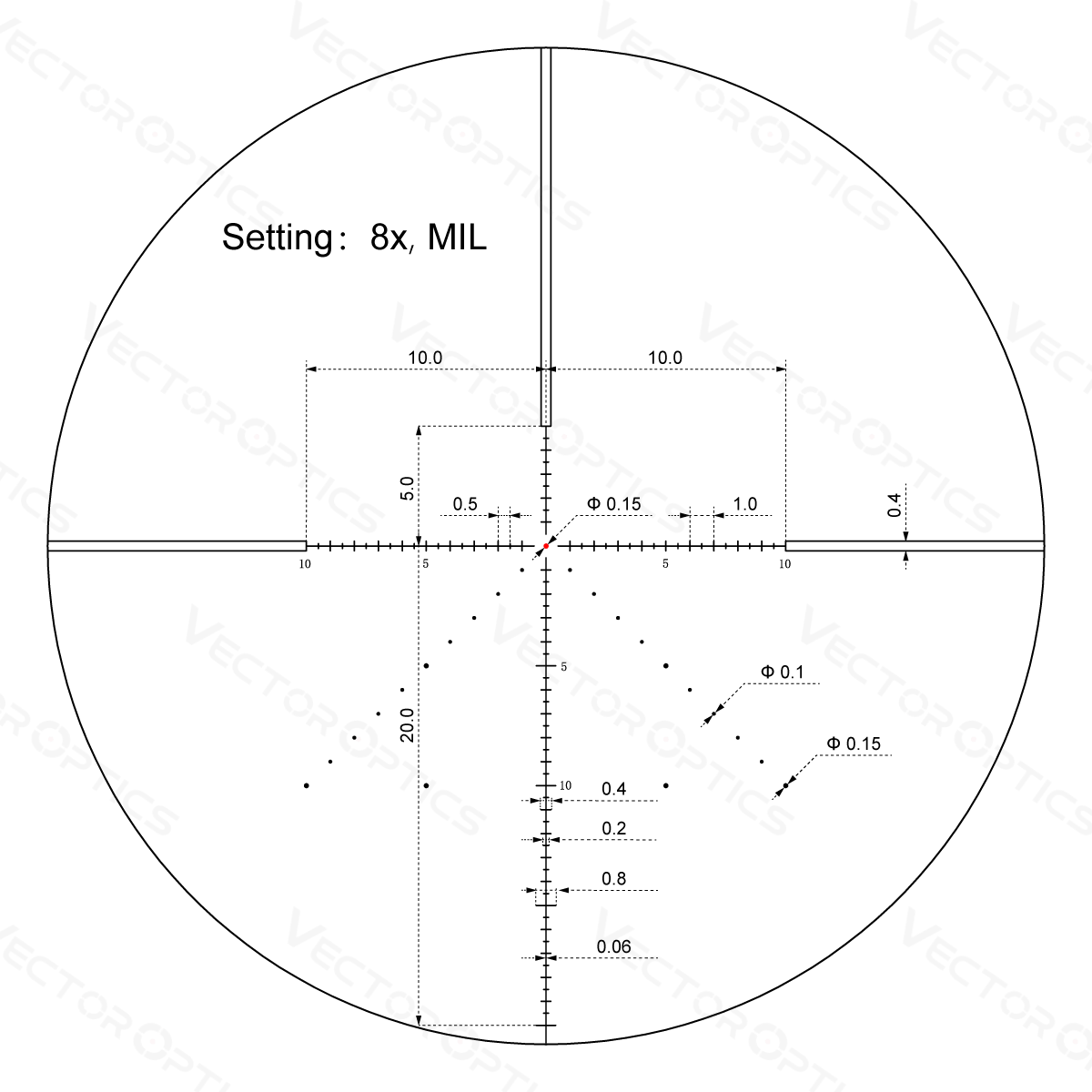 Vector Optics Veyron 2-8x32IR kompaktne optiline sihik 