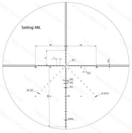 Vector Optics Veyron 4-16x44 IR First Focal Plane valgustatud riflescope