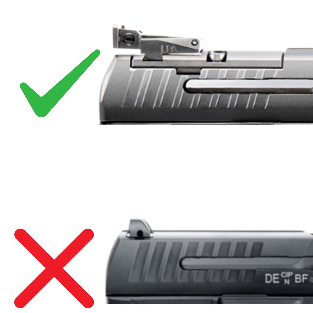 Walther PPQ [Q4 & Q5] Optics Ready plaat | tüüp A [RMSc, DPP, Docter jalajäljed] 