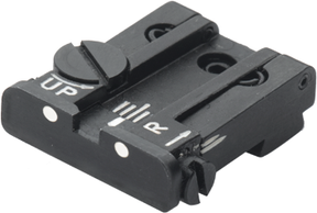 Reguleeritav tagumine sihik for Glock [G17 G19 G26 & other] | white dots