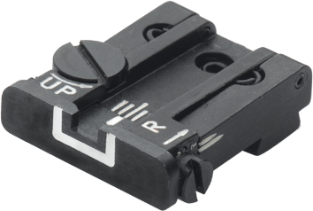Reguleeritav tagumine sihik Glock [G17 G19 G26 & other] | valged jooned