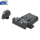 Adjustable sights for Glock [G17 G19 G26 & other] | white dots