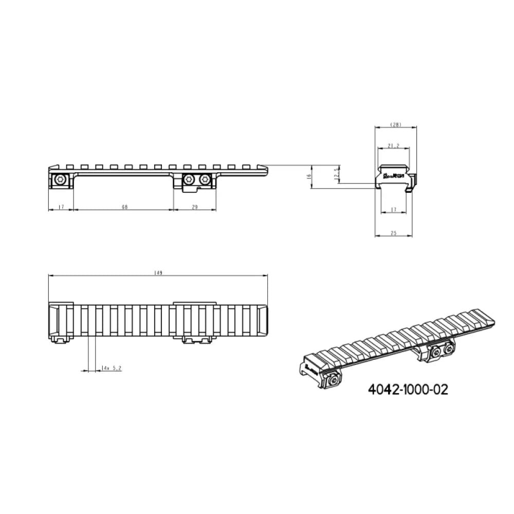 CZ 550 & CZ 557 Picatinny siin | Short