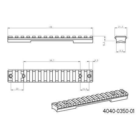 Howa 1500S Picatinny siin [teras]